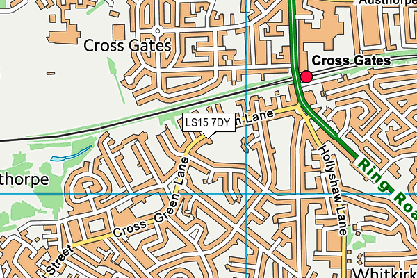 LS15 7DY map - OS VectorMap District (Ordnance Survey)