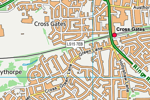 LS15 7EB map - OS VectorMap District (Ordnance Survey)