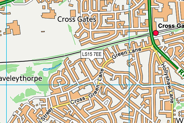 LS15 7EE map - OS VectorMap District (Ordnance Survey)