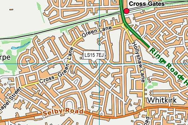 LS15 7EJ map - OS VectorMap District (Ordnance Survey)