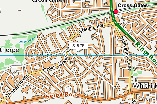 LS15 7EL map - OS VectorMap District (Ordnance Survey)