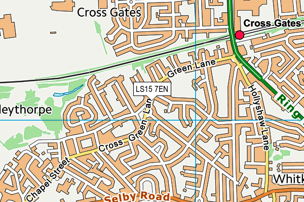 LS15 7EN map - OS VectorMap District (Ordnance Survey)