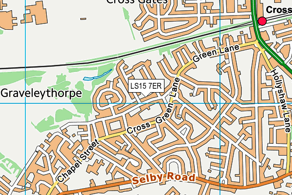 LS15 7ER map - OS VectorMap District (Ordnance Survey)