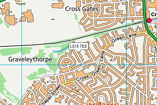 LS15 7ES map - OS VectorMap District (Ordnance Survey)