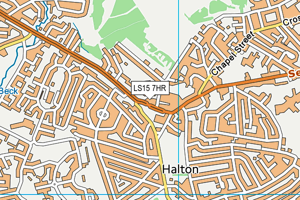 LS15 7HR map - OS VectorMap District (Ordnance Survey)