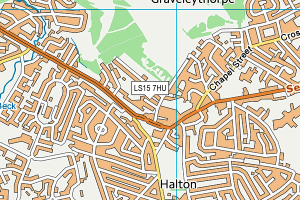 LS15 7HU map - OS VectorMap District (Ordnance Survey)