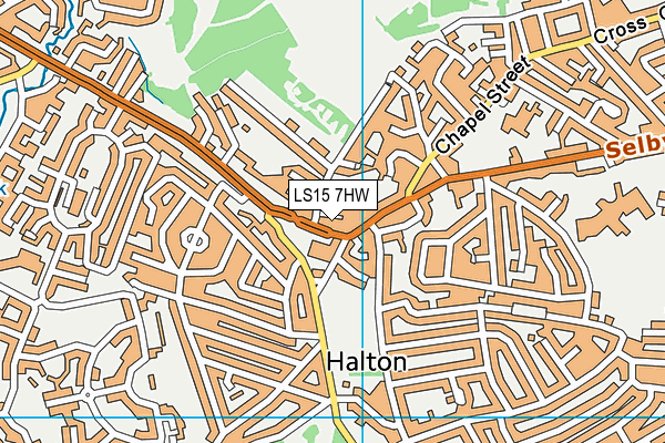 LS15 7HW map - OS VectorMap District (Ordnance Survey)