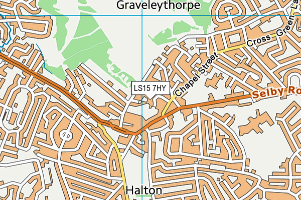 LS15 7HY map - OS VectorMap District (Ordnance Survey)