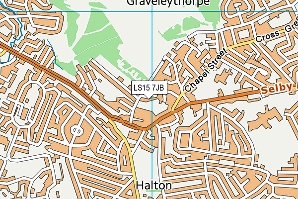 LS15 7JB map - OS VectorMap District (Ordnance Survey)