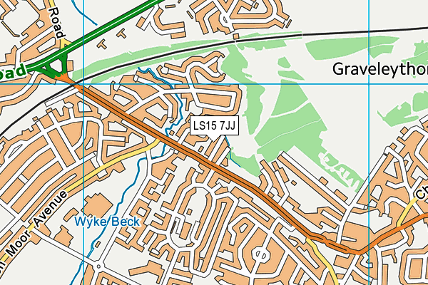 LS15 7JJ map - OS VectorMap District (Ordnance Survey)