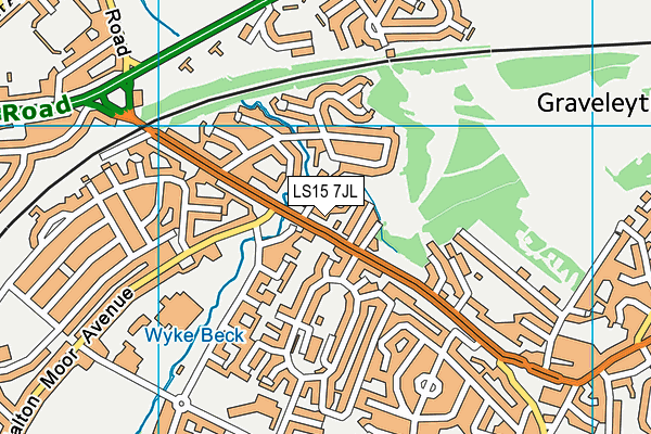 LS15 7JL map - OS VectorMap District (Ordnance Survey)