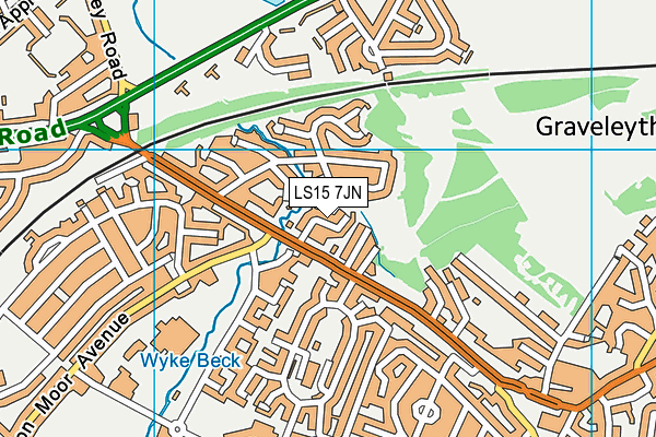 LS15 7JN map - OS VectorMap District (Ordnance Survey)