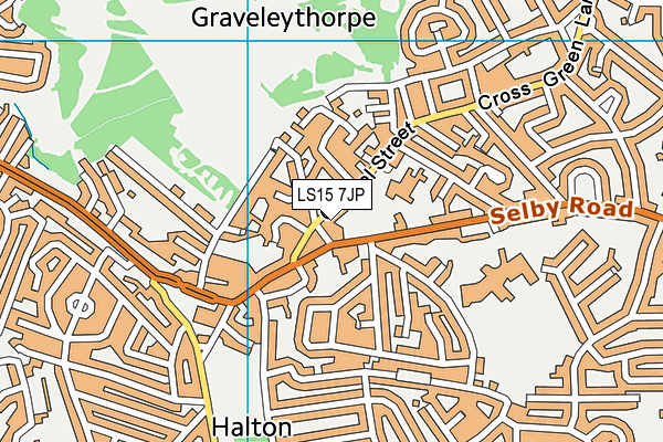 LS15 7JP map - OS VectorMap District (Ordnance Survey)