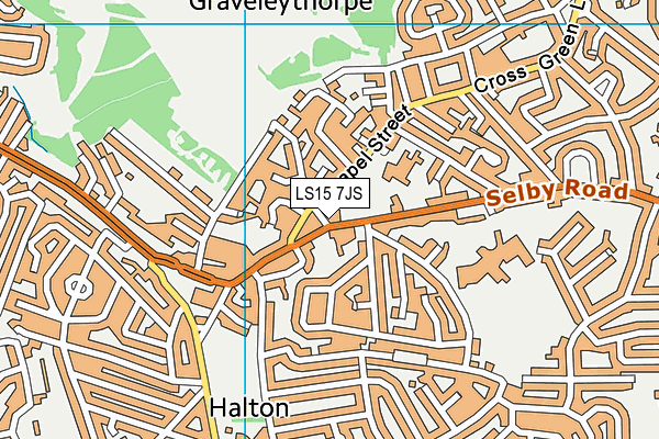 LS15 7JS map - OS VectorMap District (Ordnance Survey)