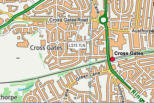 LS15 7LN map - OS VectorMap District (Ordnance Survey)