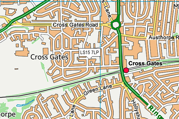 LS15 7LP map - OS VectorMap District (Ordnance Survey)