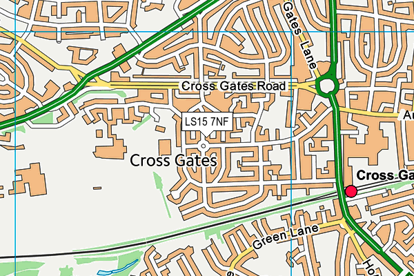 LS15 7NF map - OS VectorMap District (Ordnance Survey)