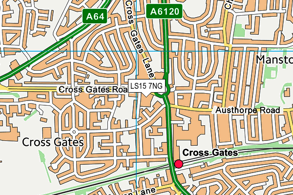 LS15 7NG map - OS VectorMap District (Ordnance Survey)