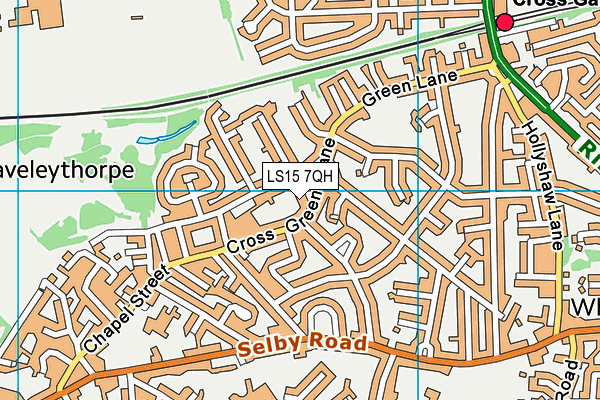 LS15 7QH map - OS VectorMap District (Ordnance Survey)