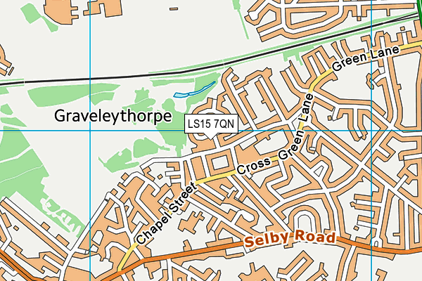 LS15 7QN map - OS VectorMap District (Ordnance Survey)