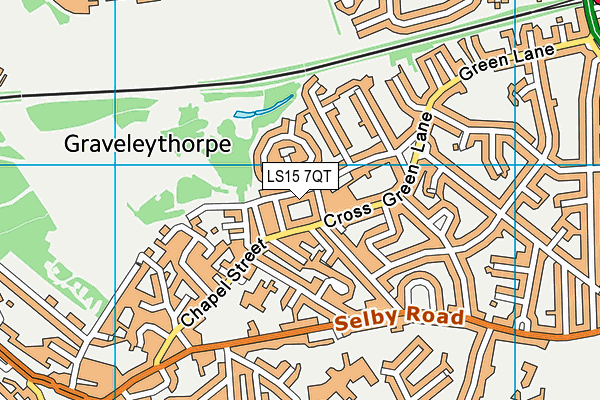 LS15 7QT map - OS VectorMap District (Ordnance Survey)