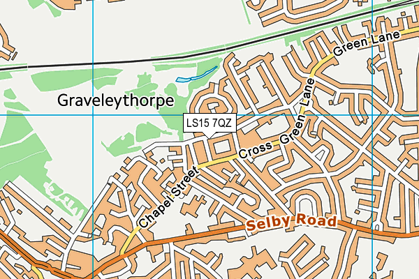 LS15 7QZ map - OS VectorMap District (Ordnance Survey)