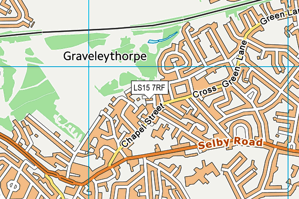 LS15 7RF map - OS VectorMap District (Ordnance Survey)