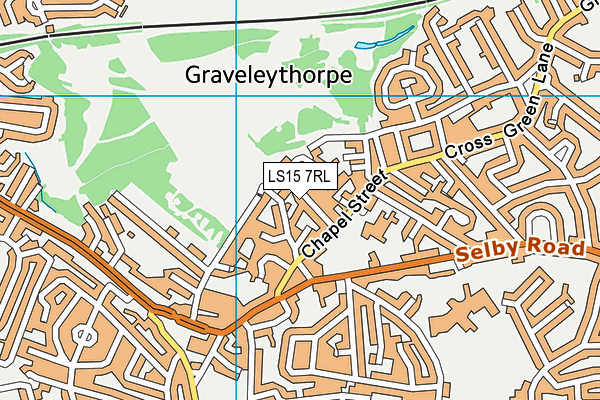 LS15 7RL map - OS VectorMap District (Ordnance Survey)