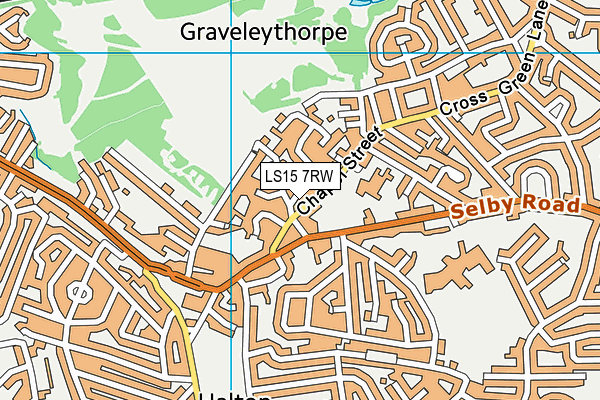 LS15 7RW map - OS VectorMap District (Ordnance Survey)