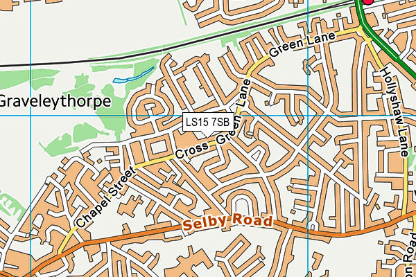 LS15 7SB map - OS VectorMap District (Ordnance Survey)