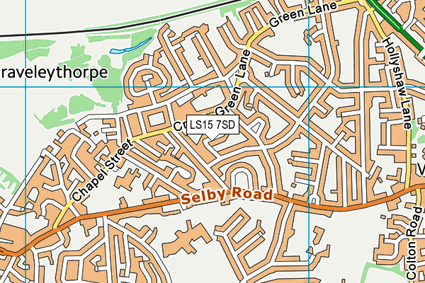 LS15 7SD map - OS VectorMap District (Ordnance Survey)