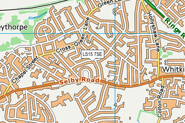 LS15 7SE map - OS VectorMap District (Ordnance Survey)