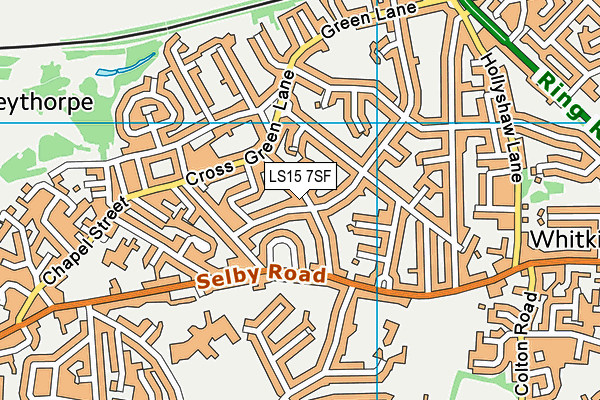 LS15 7SF map - OS VectorMap District (Ordnance Survey)