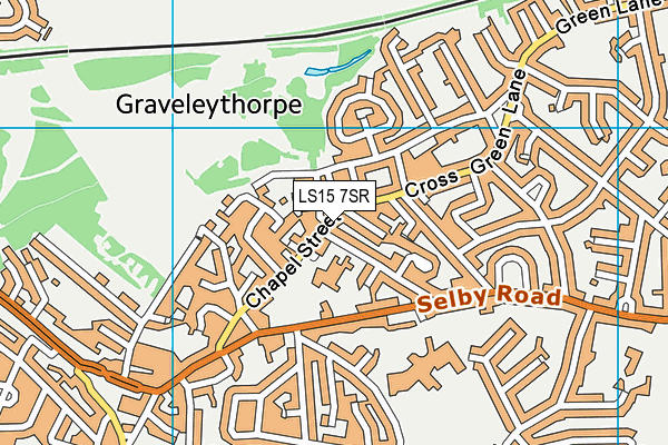 LS15 7SR map - OS VectorMap District (Ordnance Survey)