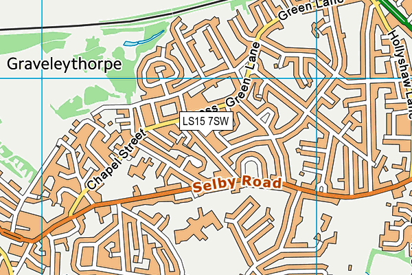 LS15 7SW map - OS VectorMap District (Ordnance Survey)