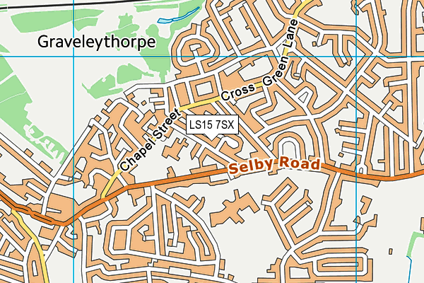 LS15 7SX map - OS VectorMap District (Ordnance Survey)