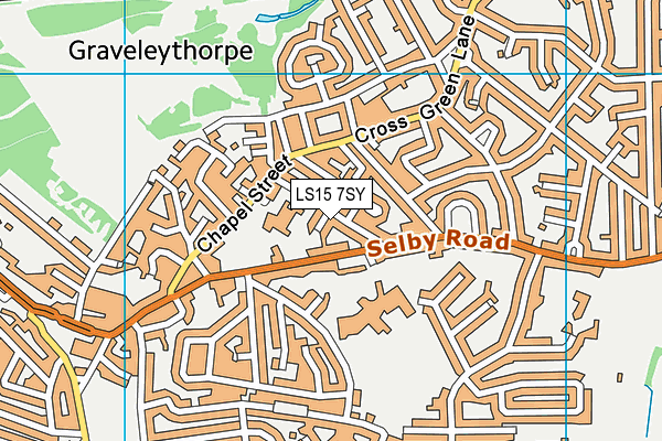 LS15 7SY map - OS VectorMap District (Ordnance Survey)