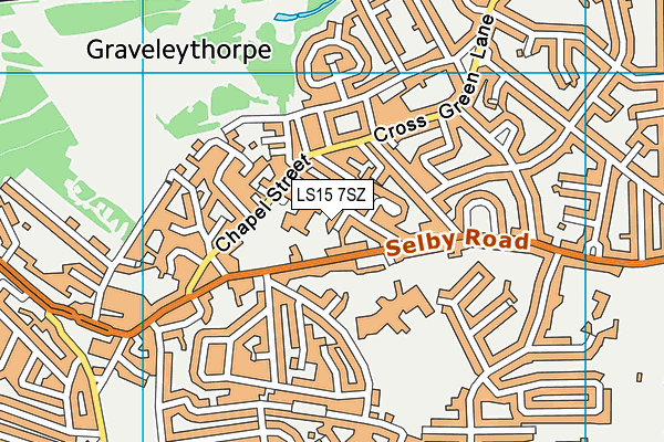 LS15 7SZ map - OS VectorMap District (Ordnance Survey)