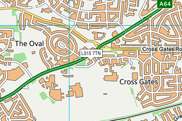 LS15 7TN map - OS VectorMap District (Ordnance Survey)