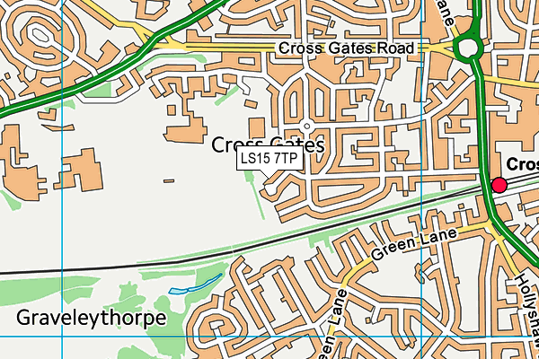 LS15 7TP map - OS VectorMap District (Ordnance Survey)