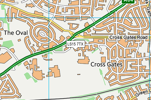 LS15 7TX map - OS VectorMap District (Ordnance Survey)