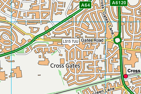 LS15 7UU map - OS VectorMap District (Ordnance Survey)