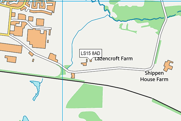 LS15 8AD map - OS VectorMap District (Ordnance Survey)