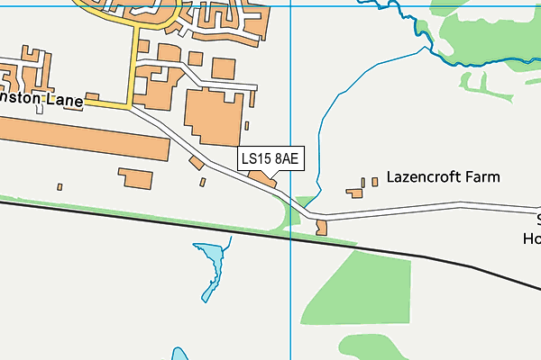LS15 8AE map - OS VectorMap District (Ordnance Survey)
