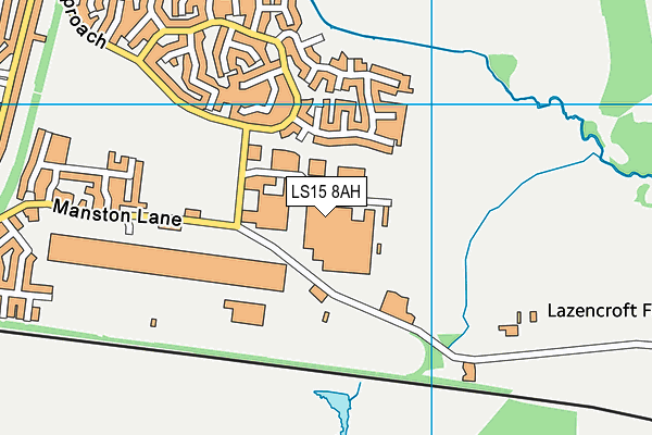 LS15 8AH map - OS VectorMap District (Ordnance Survey)
