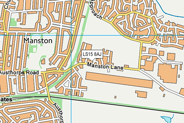 LS15 8AJ map - OS VectorMap District (Ordnance Survey)