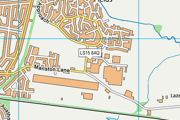 LS15 8AQ map - OS VectorMap District (Ordnance Survey)