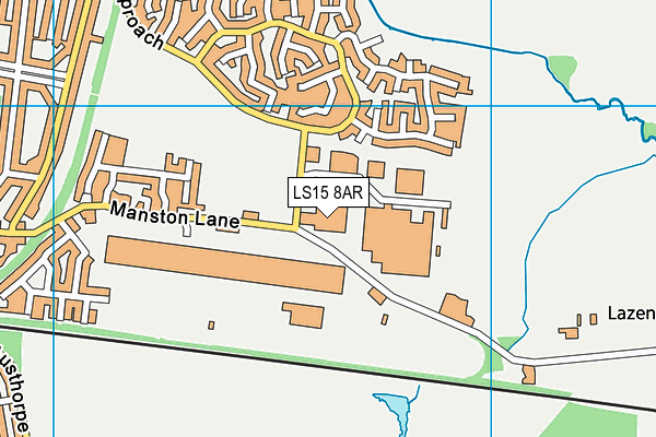 LS15 8AR map - OS VectorMap District (Ordnance Survey)