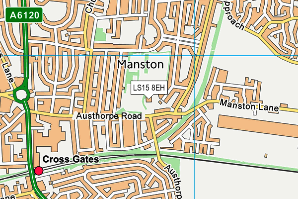 LS15 8EH map - OS VectorMap District (Ordnance Survey)