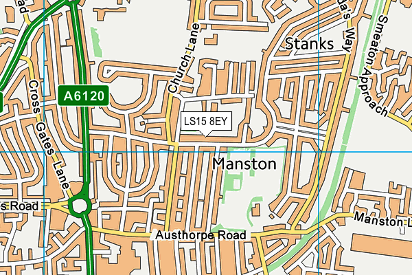 LS15 8EY map - OS VectorMap District (Ordnance Survey)